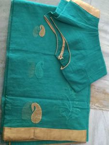 A Beautiful Saree With Stitched Blouse