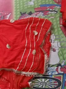 Karwachauth Special Orange Colour Gota Patti Suit