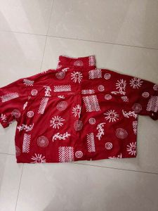 Red Printed Co-ord Set