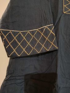 Charcoal Straight Kurti Comfortable For Summer