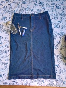 Denim Midi Skirt