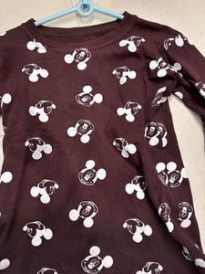 Mickey Mouse Printed Night Suit (Top &amp; Pant Set)