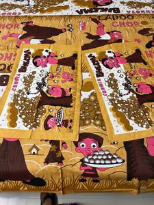 cartoon Printed double bed Bedsheet