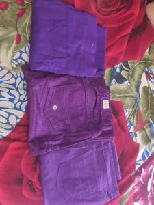 butiful jeans blue and purple for girls 3 combo pa