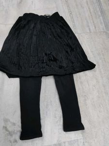 Girls' Black Skirt Leggings