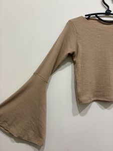 Bell Sleeve Crop Top