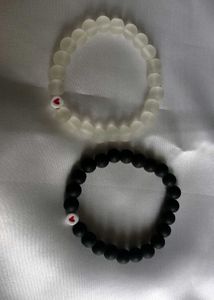 Matching Heart Bead Bracelets