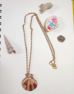 Pink Seashell Necklace ⋆｡𖦹 ˚ 𓇼 ˚｡⋆
