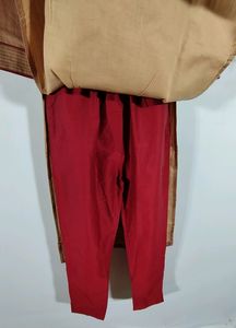 Nude And Maroon Kurta Ser (Women&#39;s)