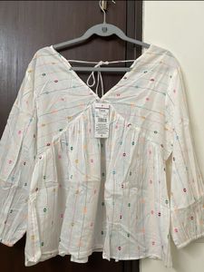 White Peasant Top