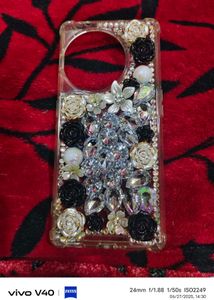 One Plus 11 R Black And White Diamond Back Cover