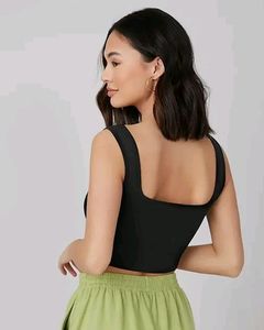 White N Black Crop Top