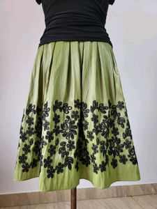 Floral Embroidered V-Neck Dress