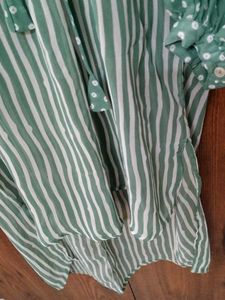 Women Sea Green High Low Dress