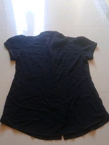 Black Formal Shirt With Balloon Sleeve