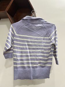 Striped Lavender Top