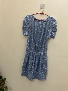 Cute Bow Print Dress