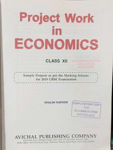 Economics Project Work Book For Class 12