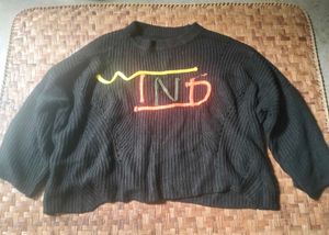 Crochet Cute Black Sweater