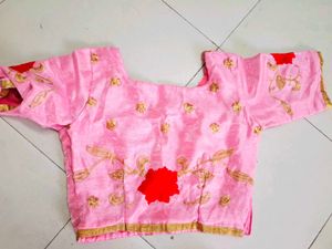 Pink Embroidered Lehenga Choli Set