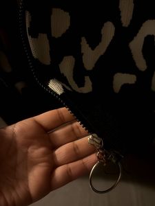 Animal Print Zip-Up Hoodie Jacket