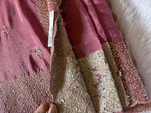 Elegant Pink Embroidered Party wear Saree