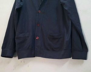 Sweater Navy Blue Cardigan with Pockets