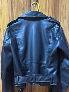 Zara Black Faux Leather Moto Jacket