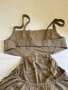 Beige Backless Dress