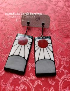 Handmade Demon Slayer Hanafuda Earrings