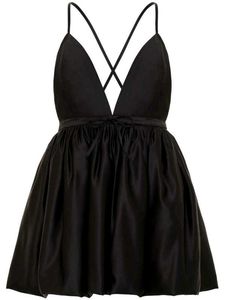 Baby doll flared sleeveless dress - Black / M