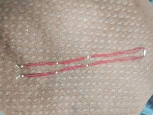 Red Beaded Eyeglass Chain