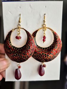 Maroon Ethnic Earrings