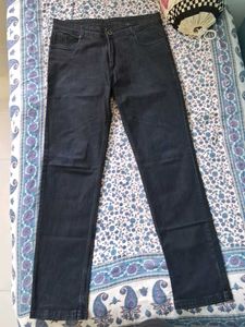 Dark Blue-Black Denim Jeans