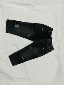 Girls&#39; Black Embellished Jeans