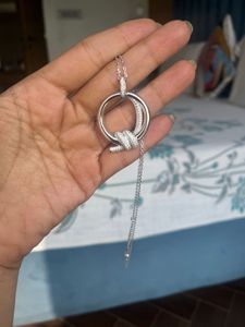 Elegant Silver Knot Pendant/new