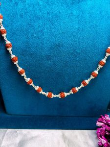 Rudraksh Silver Mala