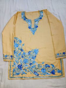 Kashmiri Embroidery Short Kurta