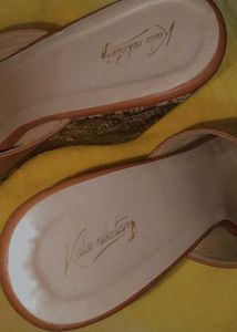 Tan Heeled Mules