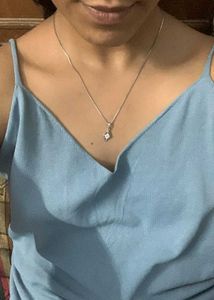 Blue V-neck Cami Tank