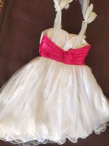 White &amp; Pink Tulle Party Dress💕🤍