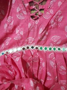 Pink Printed Kurta