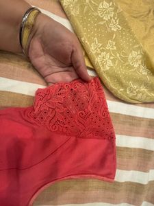 Gold &amp; Peach Coloured Blouses - Free Sizes