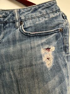 Ripped Denim Shorts