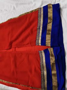 Women Red Georgette Zari Stone Festive Kurta