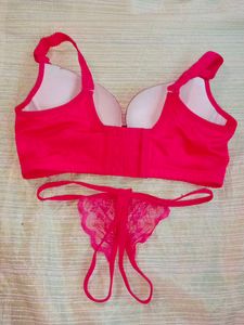 Red Bra &amp; Thong Set
