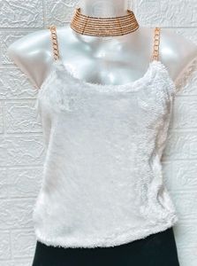 New Small Size White Fur Top Fixed Price