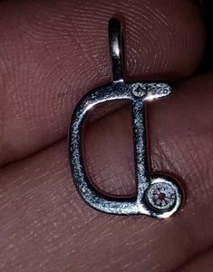 925 Real Silver &#34;D&#34; Alphabet Pendant