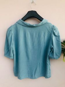 Zara Blue Crop Top