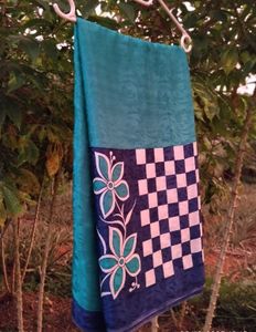 Elegant Teal Saree